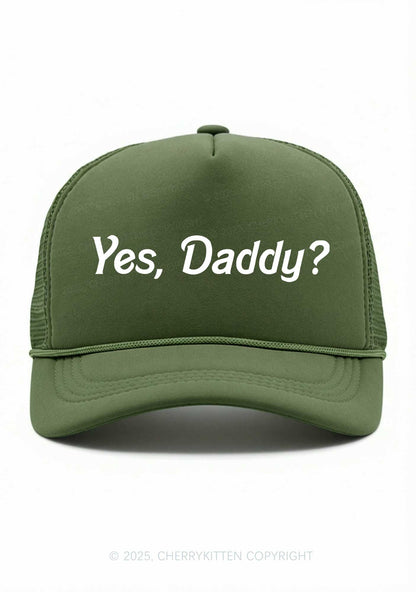 Yes Daddy Valentine's Day Y2K Trucker Hat Cherrykitten
