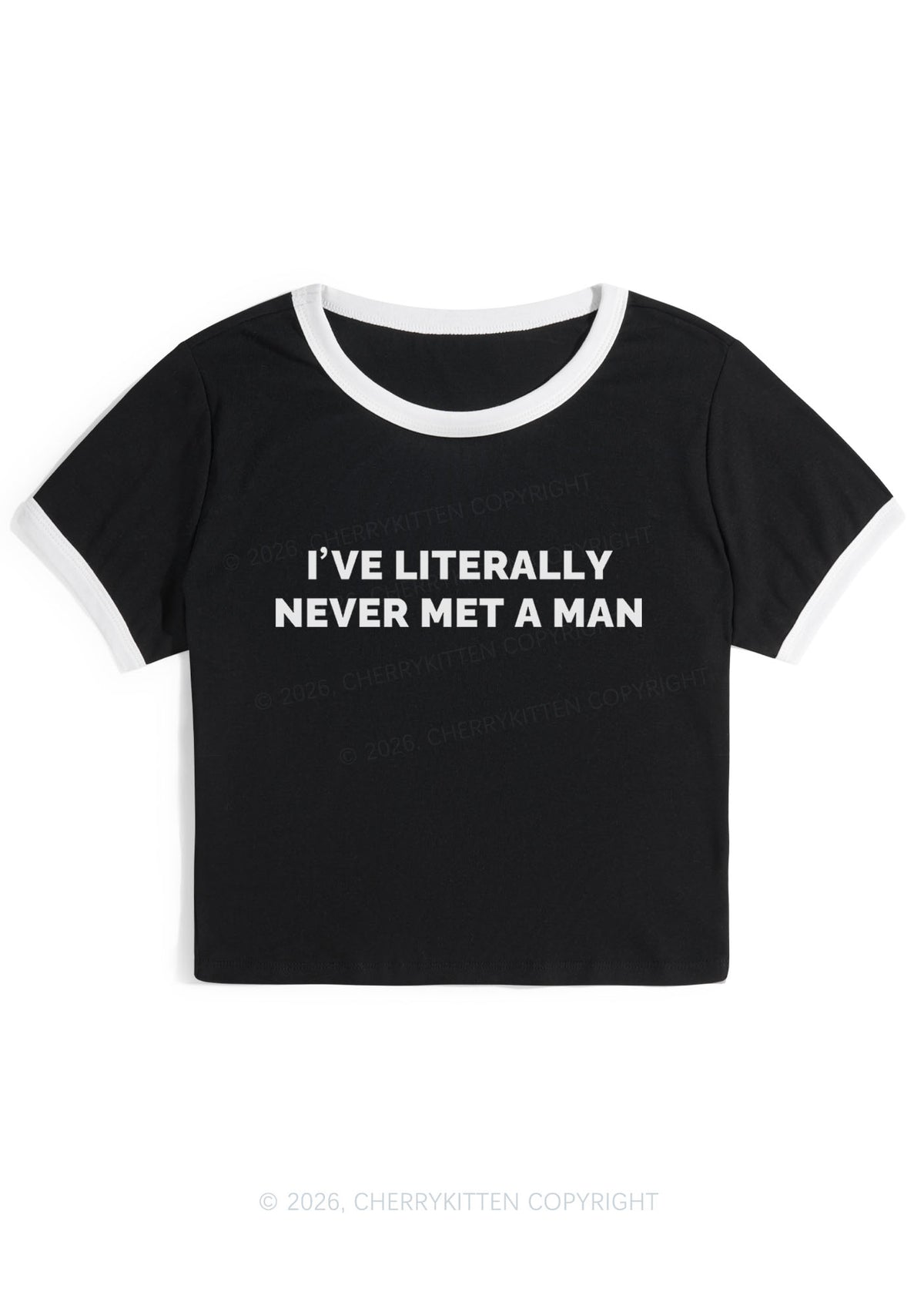 Never Met A Man Y2K Ringer Tee Cherrykitten