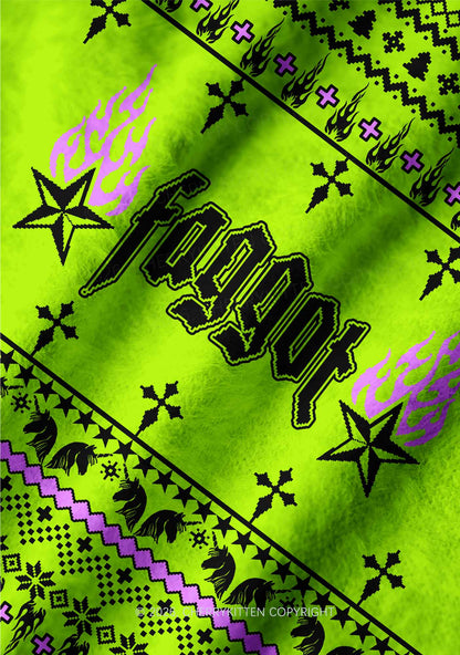 Faggot Stars Pride Y2K Pet Knit Sweatshirt Cherrykitten
