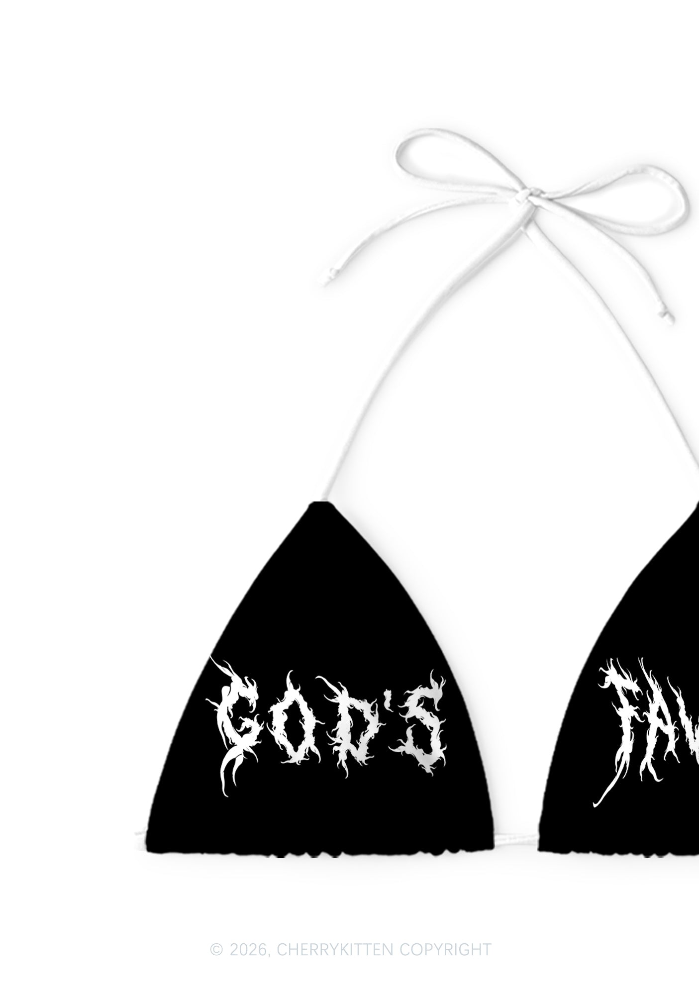 Gods Favorite Skull Y2K Print Bikini Set Cherrykitten