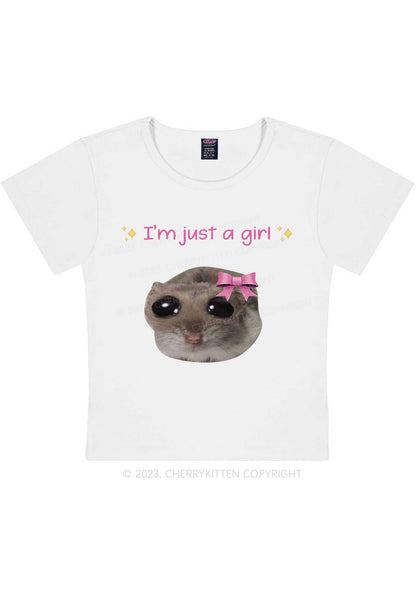 I'm A Girl Y2K Baby Tee Cherrykitten