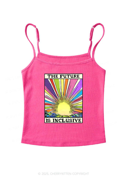 The Future Is Inclusive Pride Y2K Spaghetti Strap Cami Cherrykitten