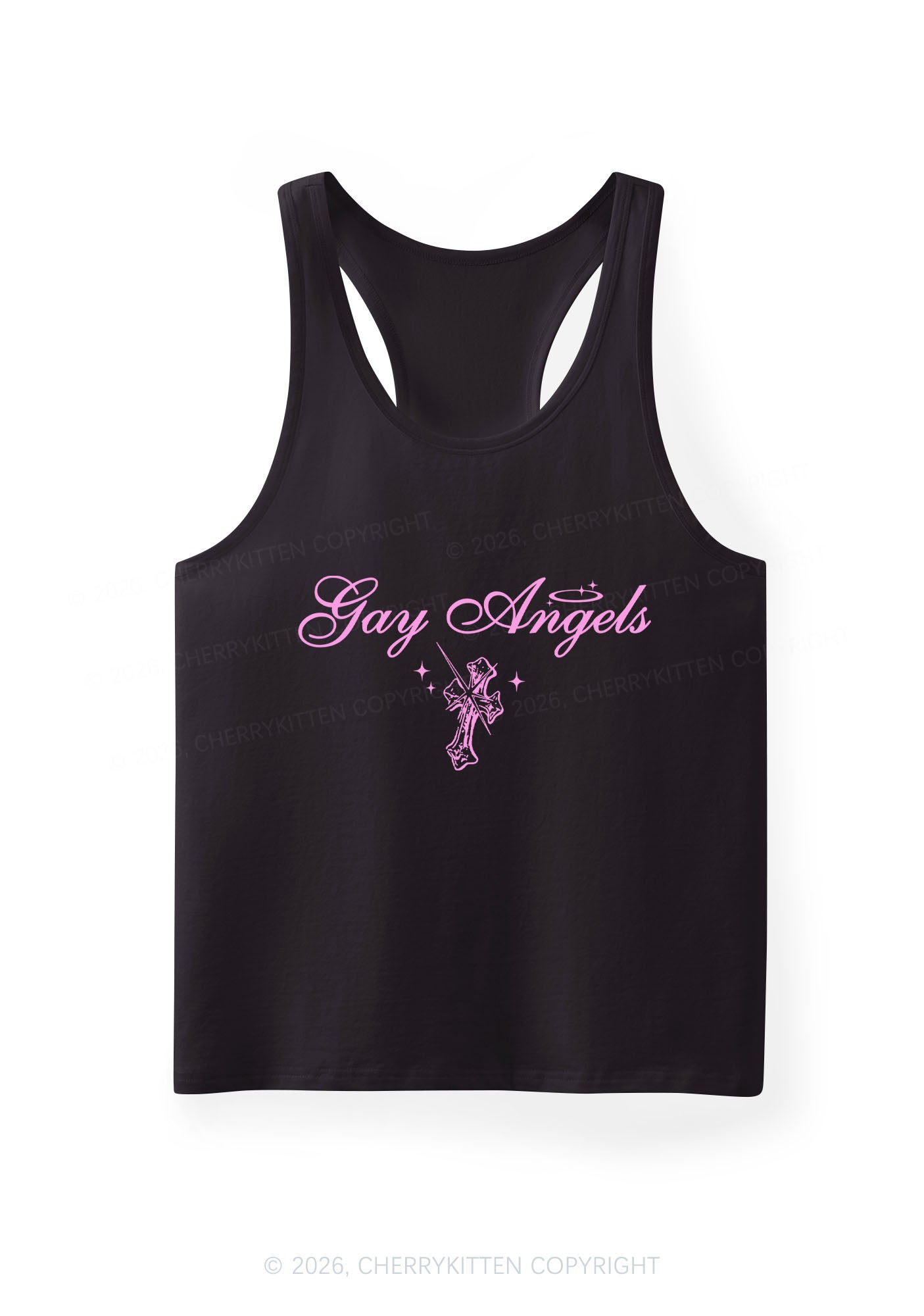 Gay Angels Pride Y2K Men Racerback Tank Top Cherrykitten