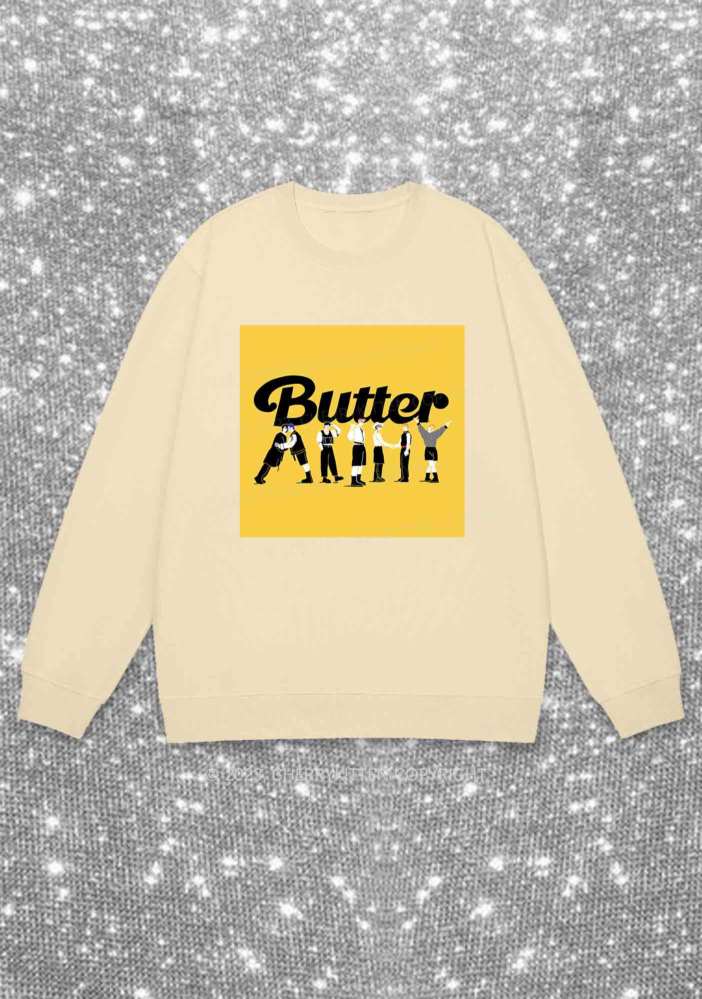 Butter Bangtan Boys Kpop Y2K Sweatshirt Cherrykitten