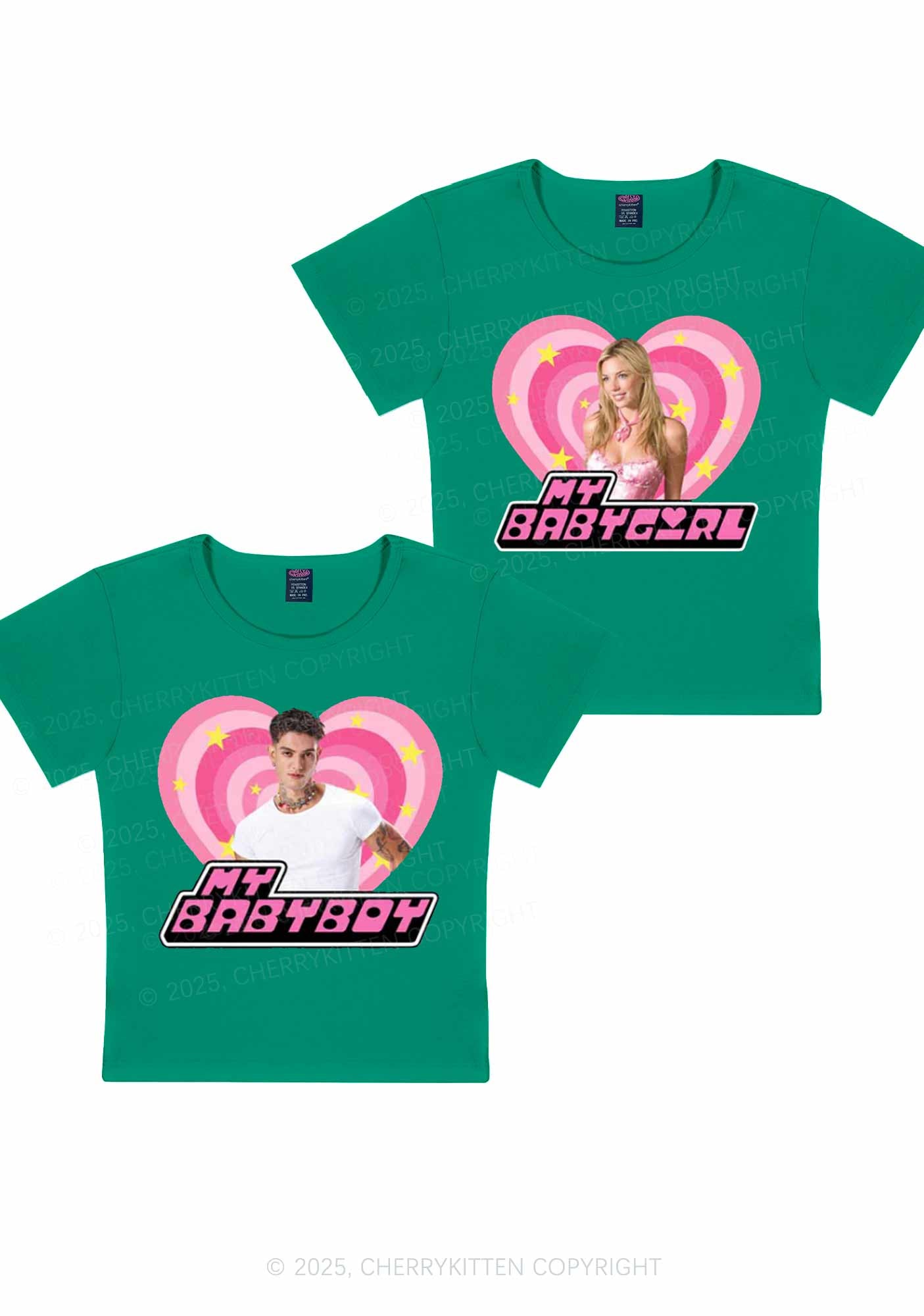 Custom Photo My Baby Y2K Valentine's Day Baby Tee Cherrykitten