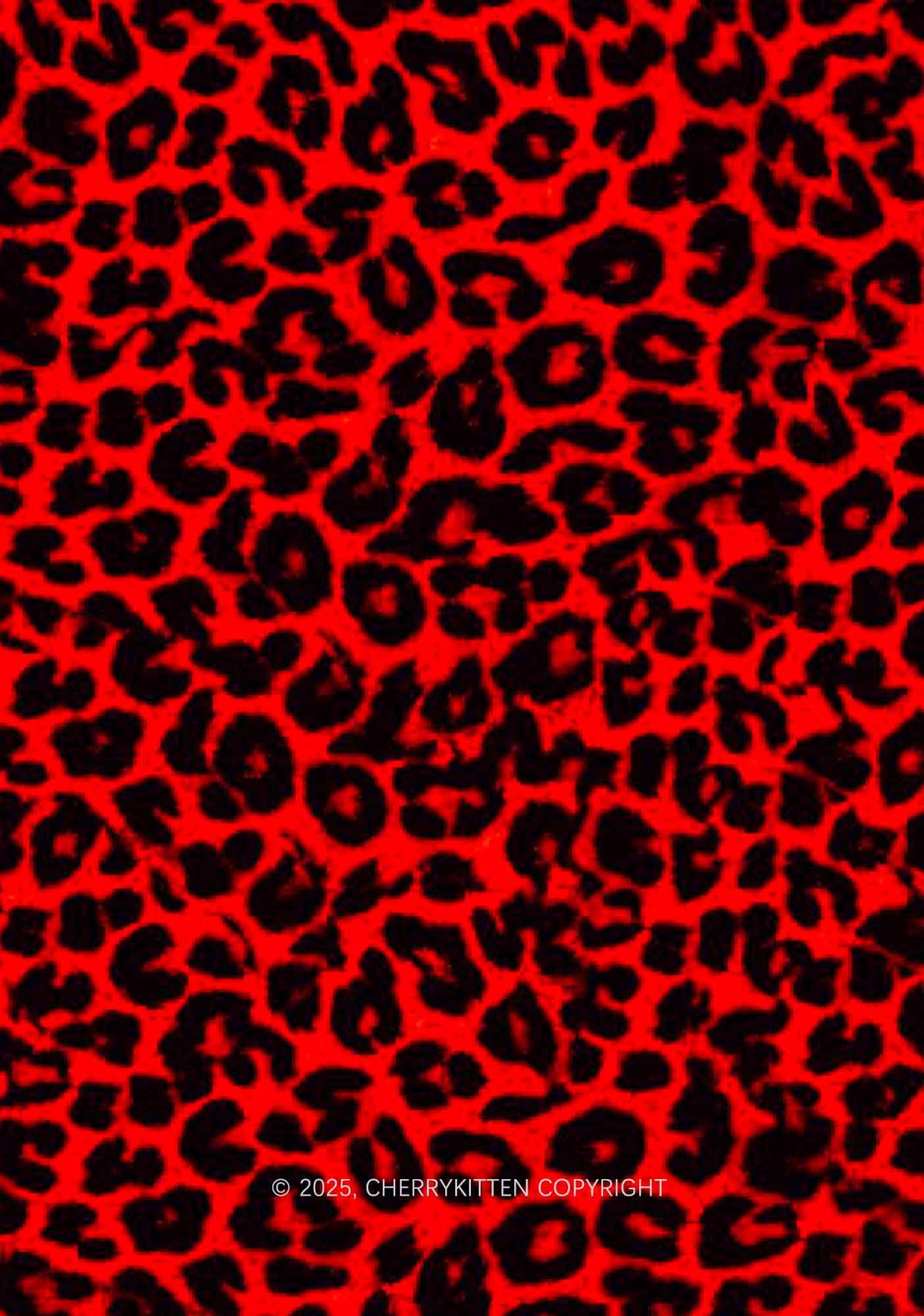 Red Leopard Y2K Print Mini Layered Skirt Cherrykitten