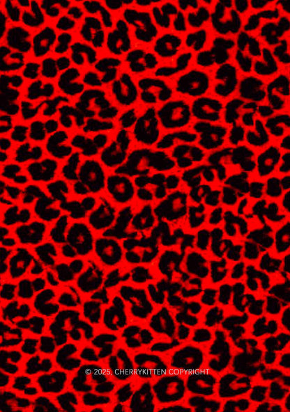 Red Leopard Y2K Print Mini Layered Skirt Cherrykitten