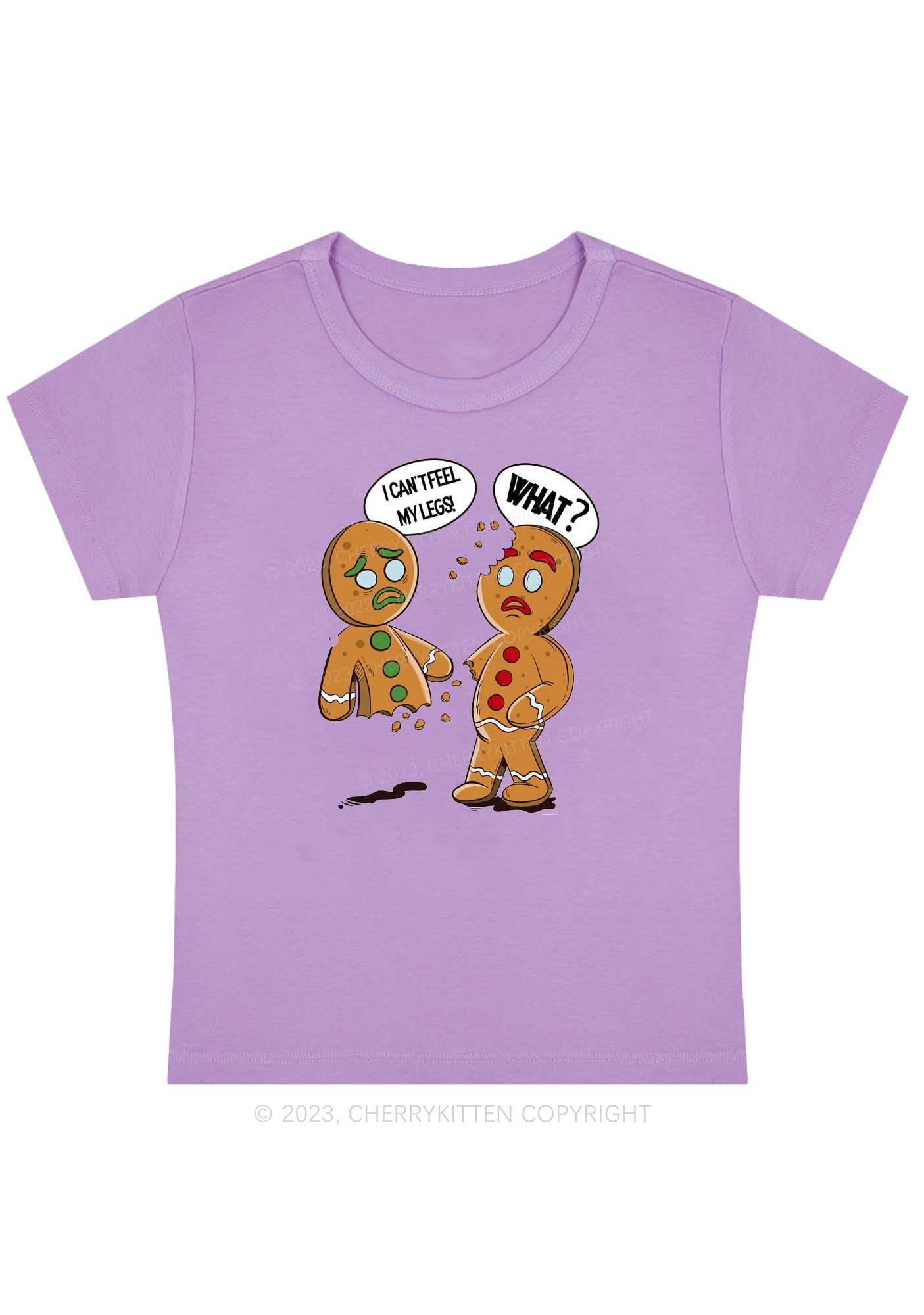I Can't Feel My Legs Christmas Baby Tee Cherrykitten