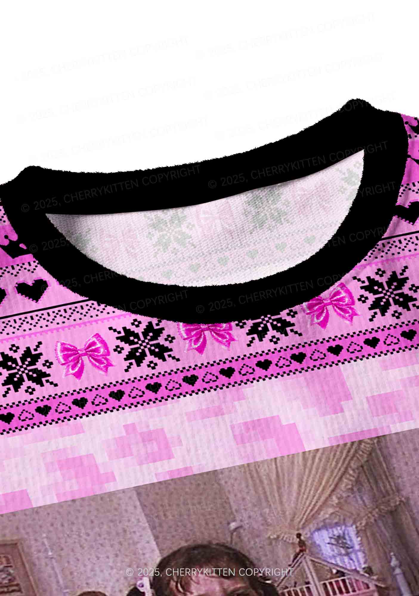 Boys Ugh Y2K Christmas Crop Knit Sweatshirt Cherrykitten