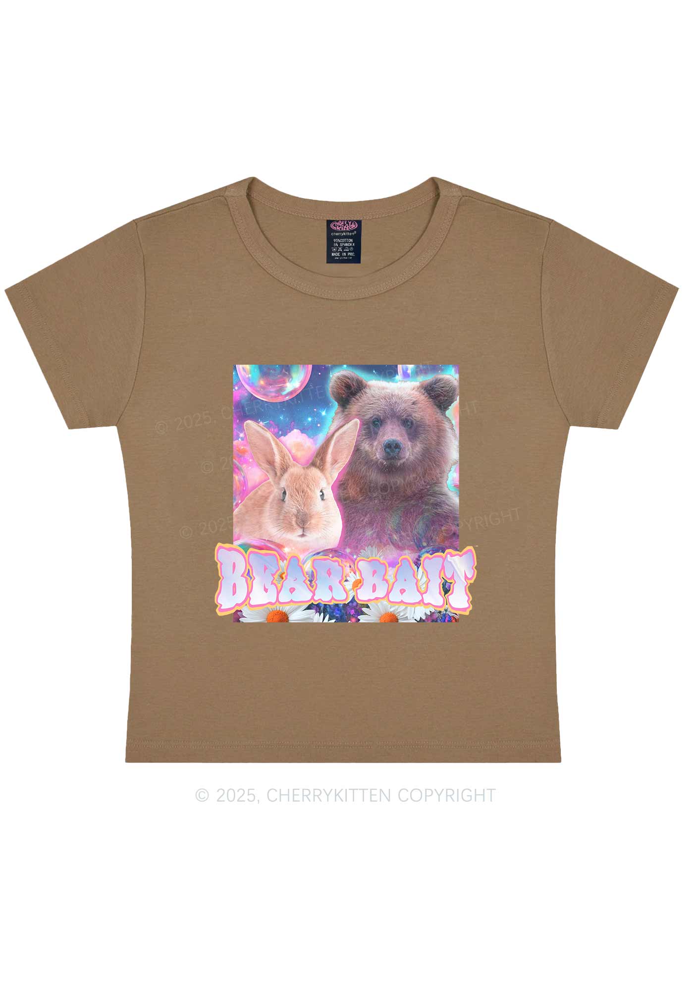 Bear Bait Pride Y2K Baby Tee Cherrykitten