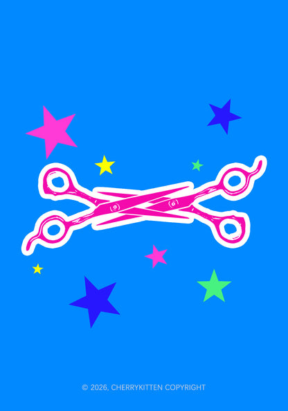 Pink Scissor Pride 1Pc Y2K Pin Badge Cherrykitten