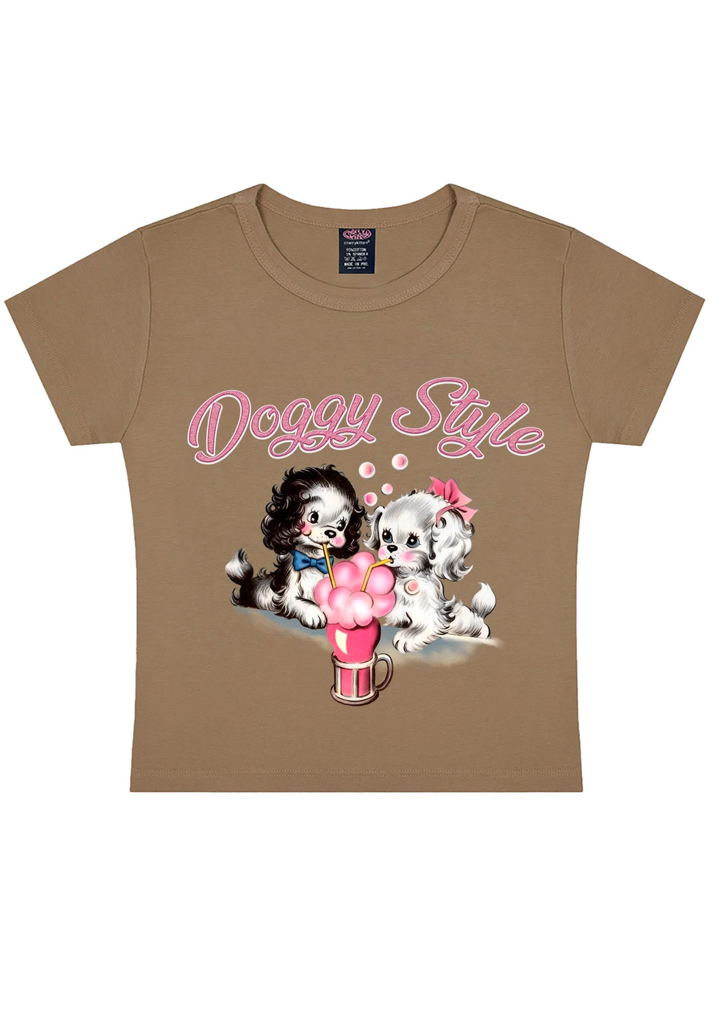 Doggy Style Y2K Baby Tee Cherrykitten