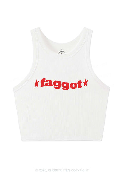 Red Faggot Pride Y2K Crop Tank Top Cherrykitten