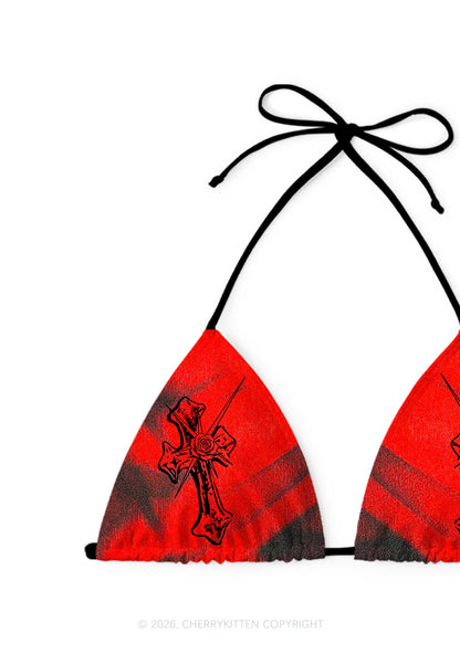 Eat Me Y2K Print Bikini Set Cherrykitten