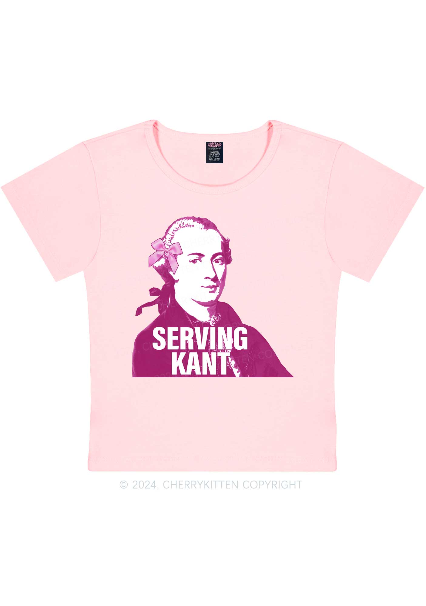 Serving Kant Y2K Baby Tee Cherrykitten