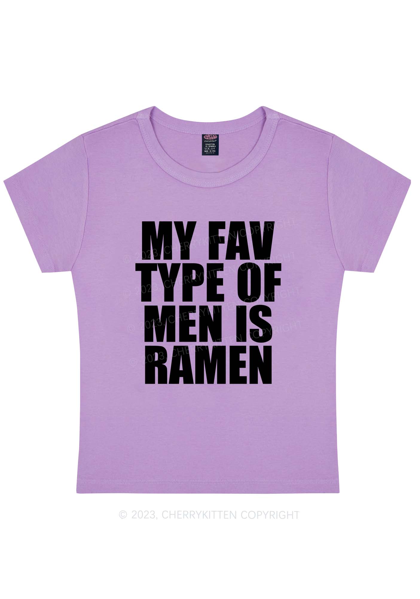 Curvy My Fav Men Type Y2K Baby Tee Cherrykitten
