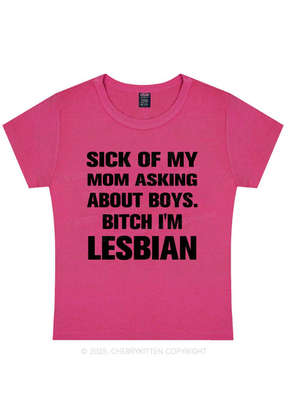 Bxxch Im Lesbian Pride Y2K Baby Tee Cherrykitten