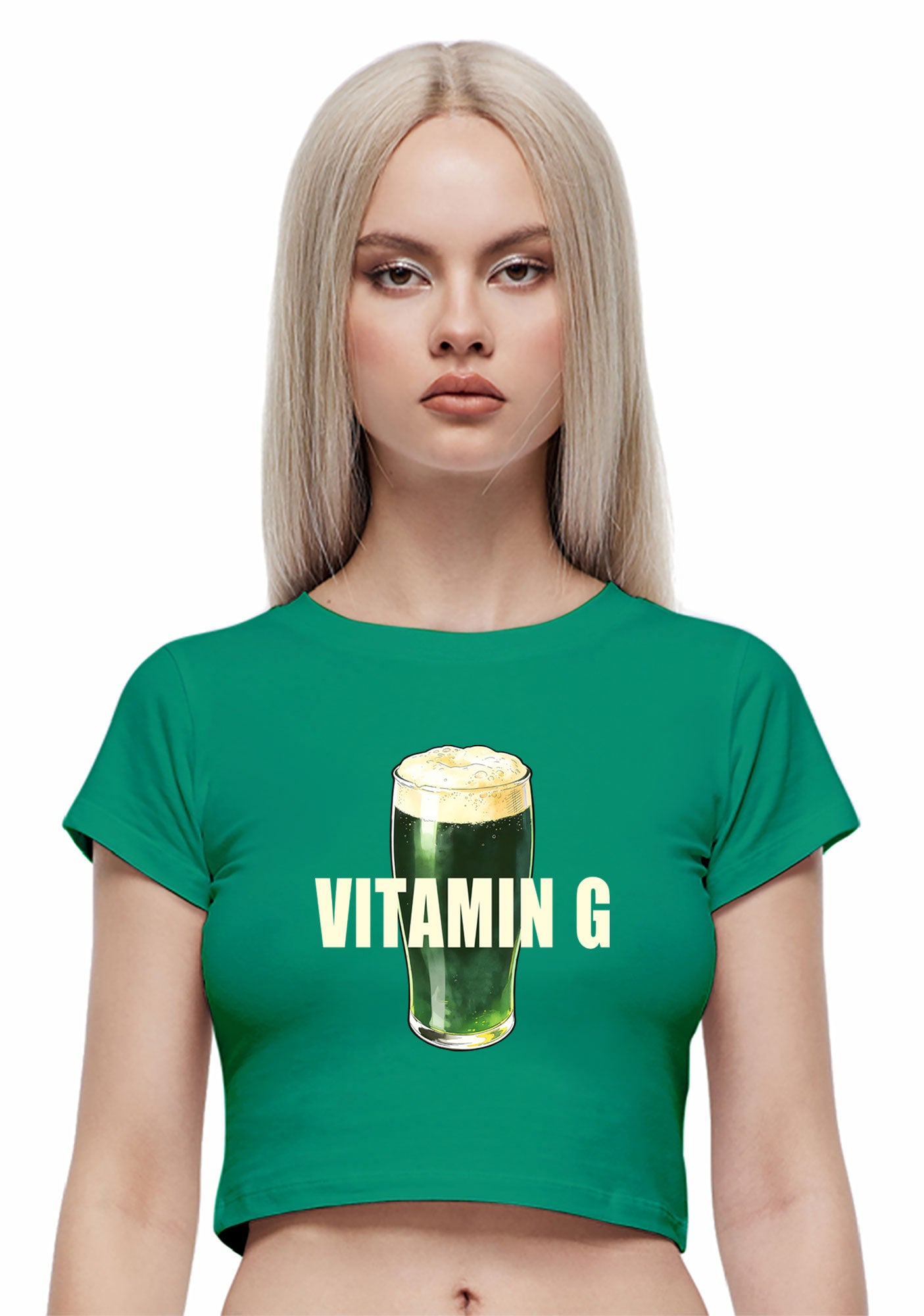 Vitamin G St Patricks Y2K Baby Tee Cherrykitten