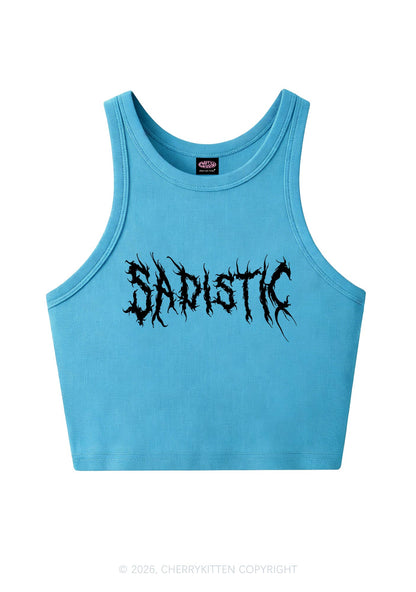 Sapistic Skull Y2K Crop Tank Top Cherrykitten