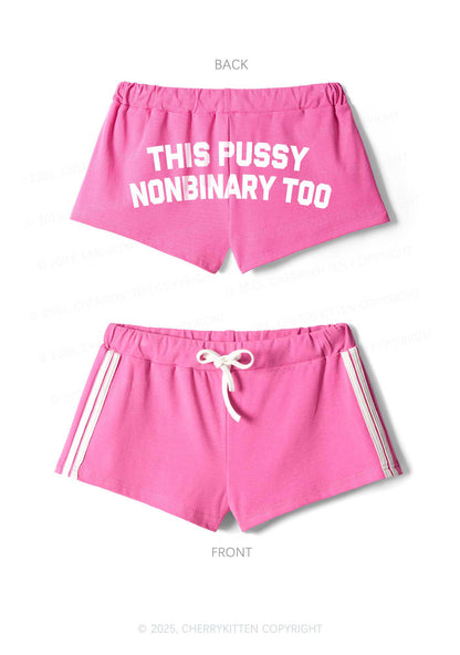This Puxxy Nonbinary Too Pride Y2K Drawstring Mini Shorts Cherrykitten