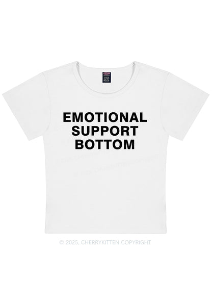Curvy Emotional Support Bottom Pride Y2K Baby Tee Cherrykitten