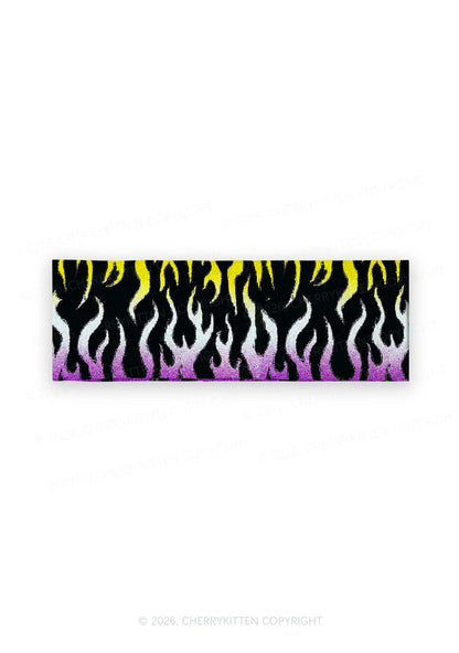 Nonbinary Flame Pride Y2K Print Headband Cherrykitten