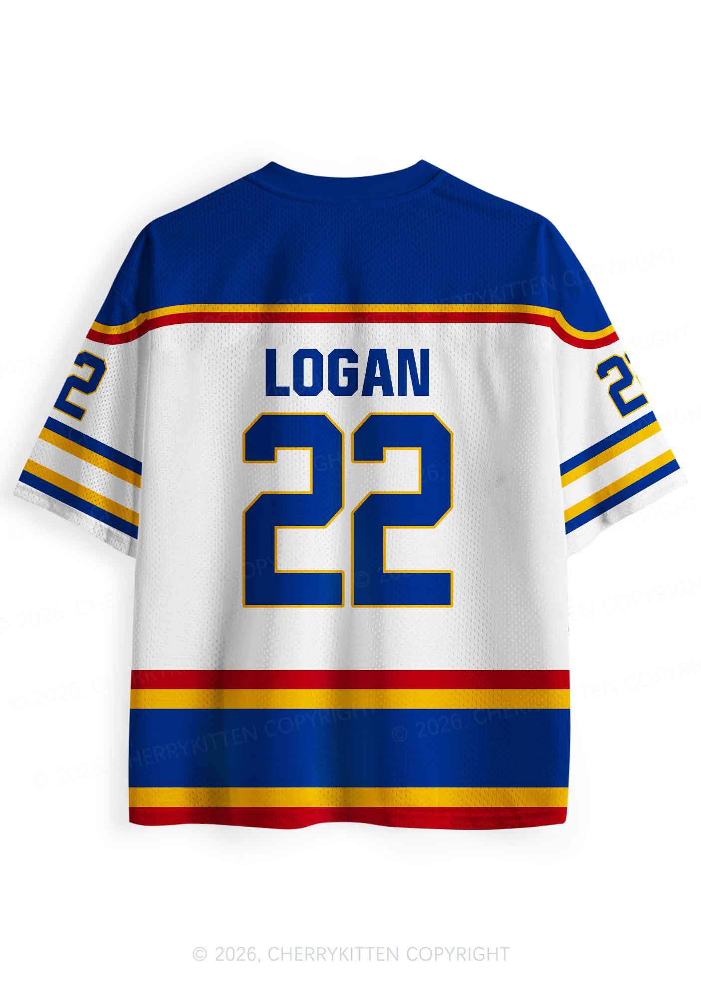 Retro White Hockey Team JL Y2K Sport Jersey Shirts Cherrykitten