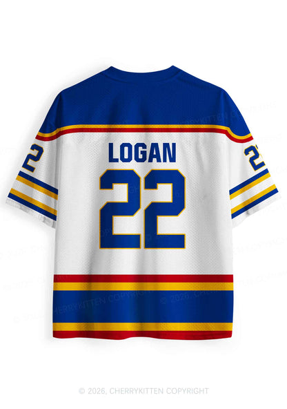 Retro White Hockey Team JL Y2K Sport Jersey Shirts Cherrykitten
