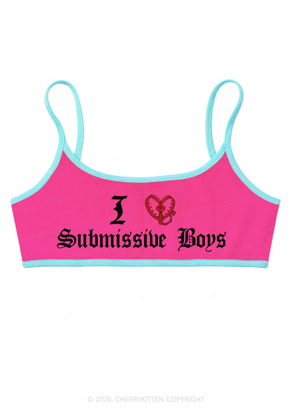I Love S Boys Y2K Super Crop Cami Cherrykitten