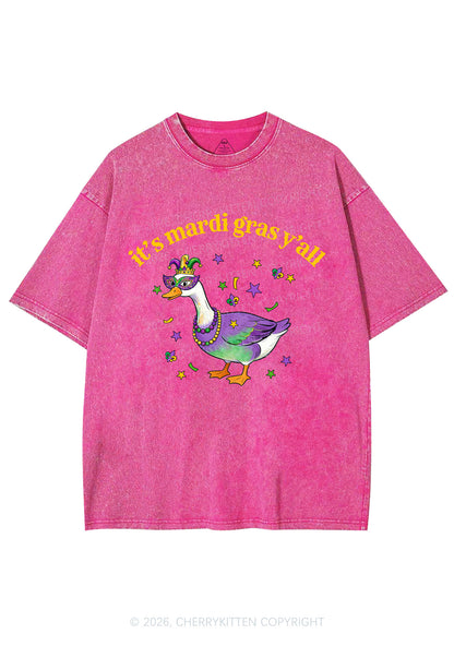 Its Mardi Gras Yall Y2K Shirts Washed Tee Cherrykitten
