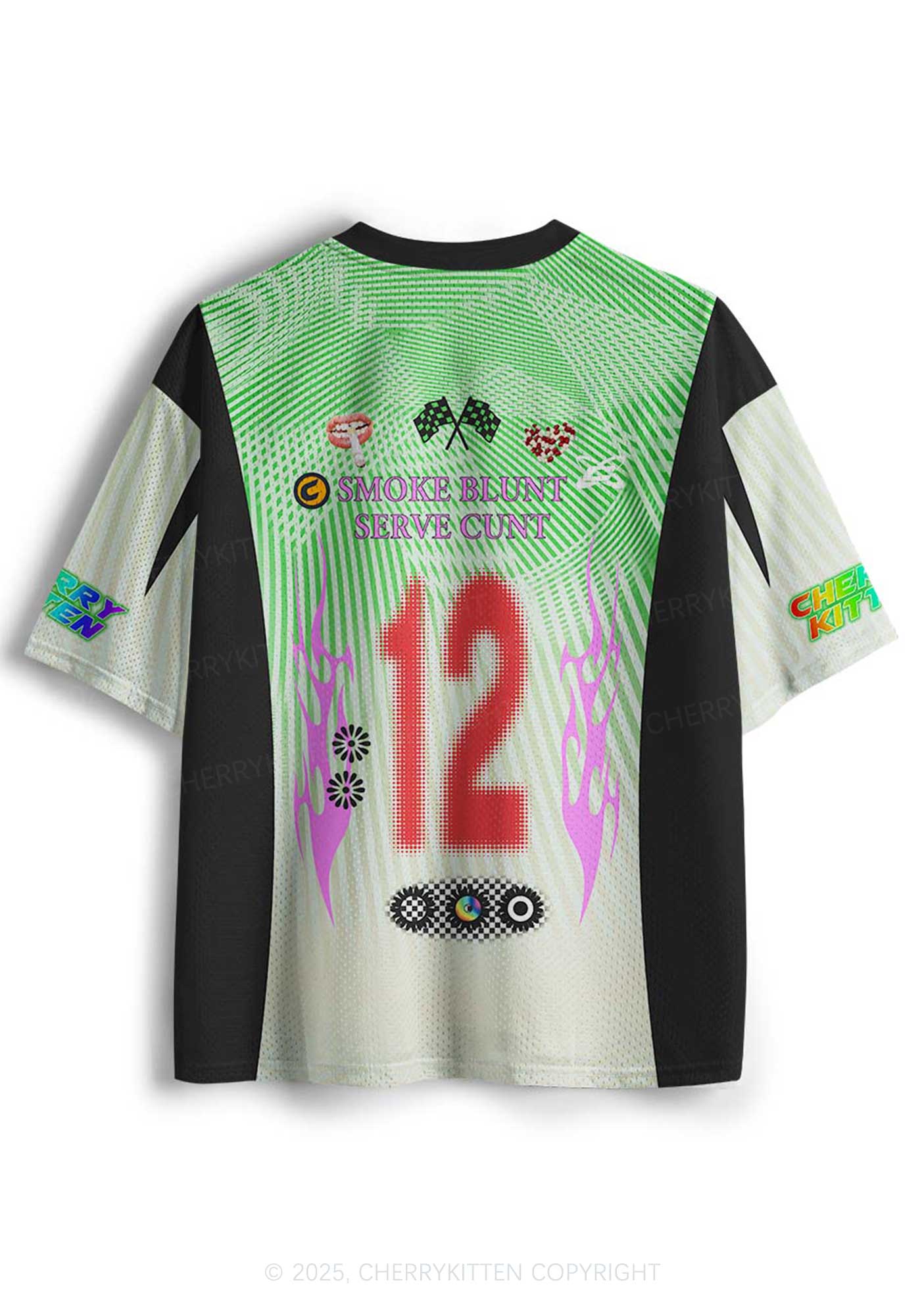 Custom Green Smoke Blunt Y2K Sport Jersey Shirts Cherrykitten
