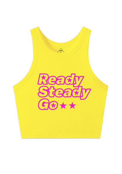 Ready Steady Go Y2K Crop Tank Top Cherrykitten
