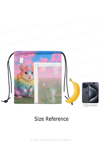 Unicorn Rat Pride Y2K Drawstring Itabag Backpack Cherrykitten