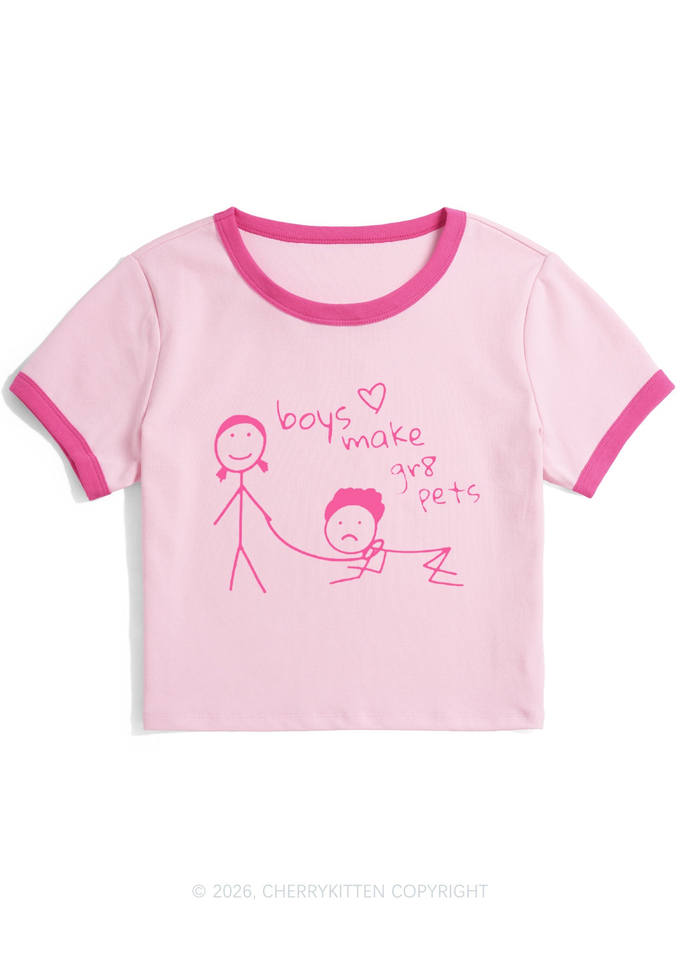 Boys Make Gr8 Pets Y2K Ringer Tee Cherrykitten