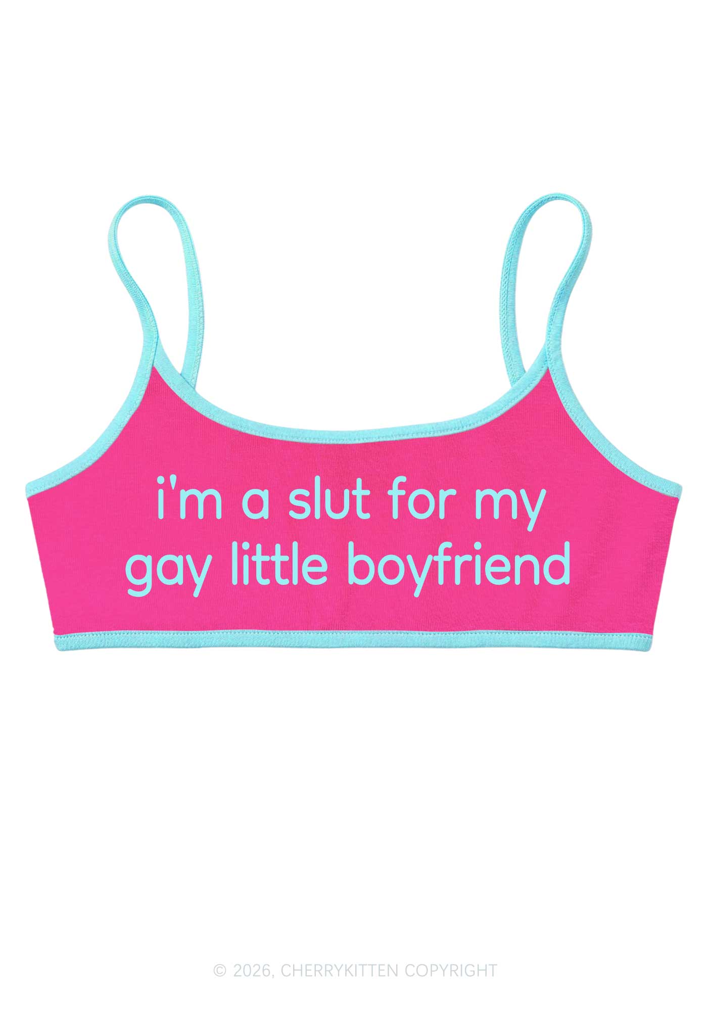 Slxt For My Gay BF Pride Y2K Super Crop Cami Cherrykitten