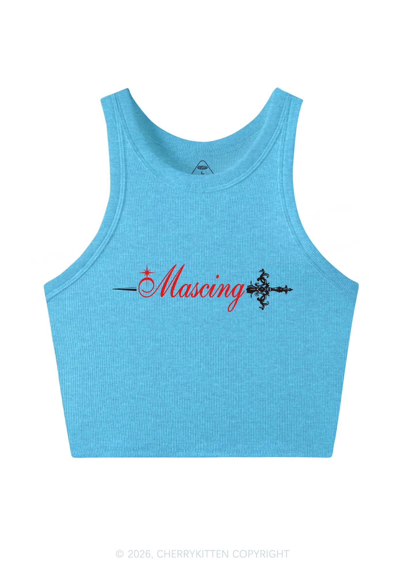 Mascing Sword Pride Y2K Crop Tank Top Cherrykitten