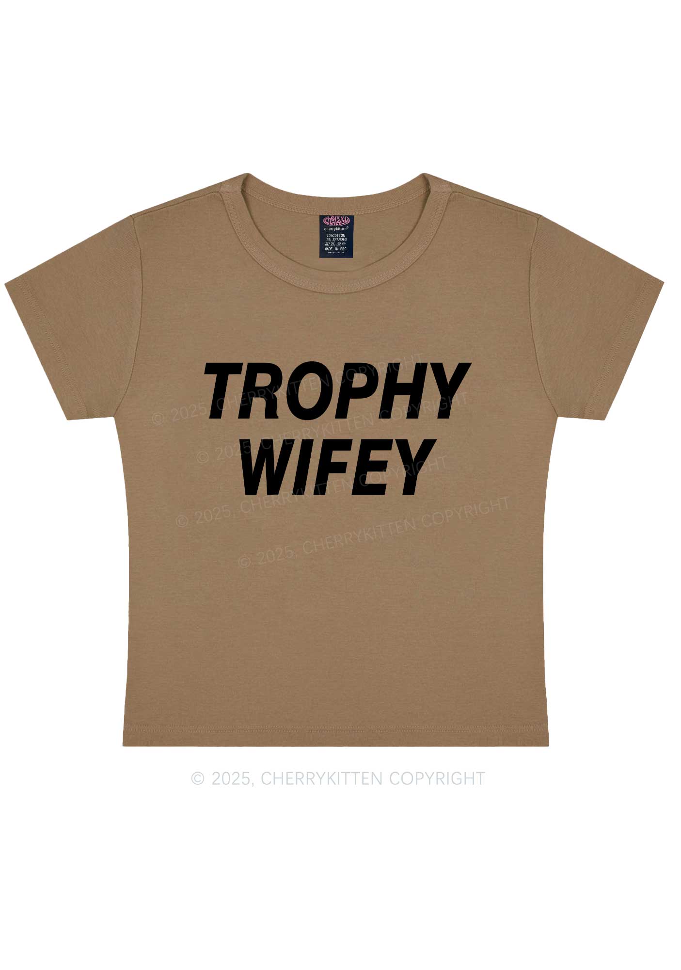 Trophy Wifey Y2K Baby Tee Cherrykitten