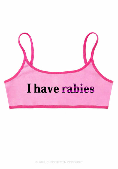 I Have Rabies Y2K Super Crop Cami Cherrykitten