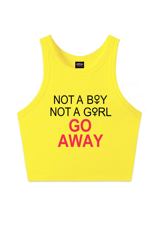 Go Away Pride Y2K Crop Tank Top Cherrykitten