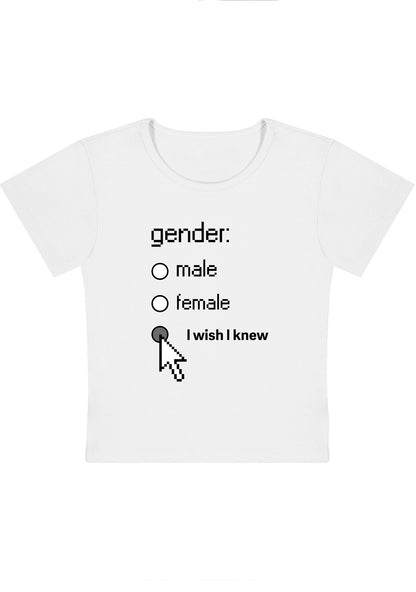 Curvy Gender Male Female I Wish I Knew Baby Tee