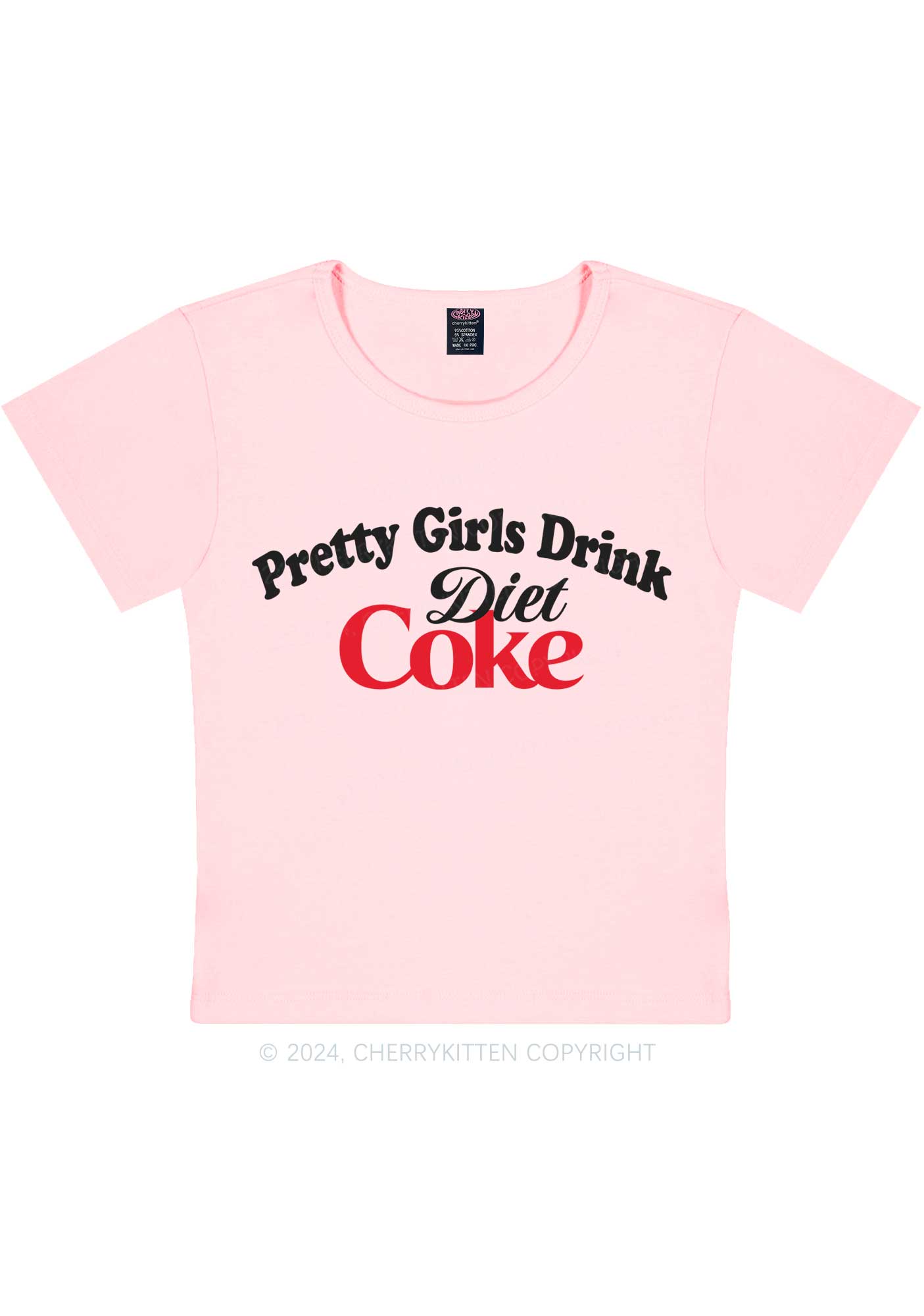 Pretty Girls Drink Diet Coke Y2K Baby Tee Cherrykitten