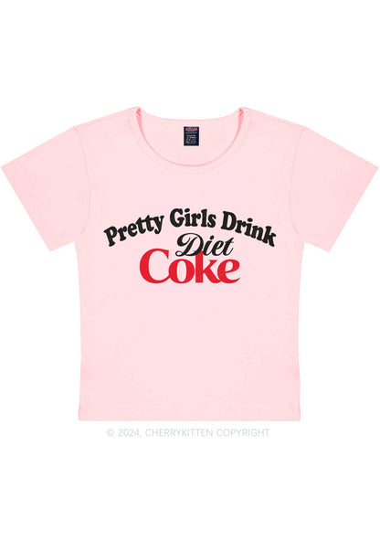 Pretty Girls Drink Diet Coke Y2K Baby Tee Cherrykitten