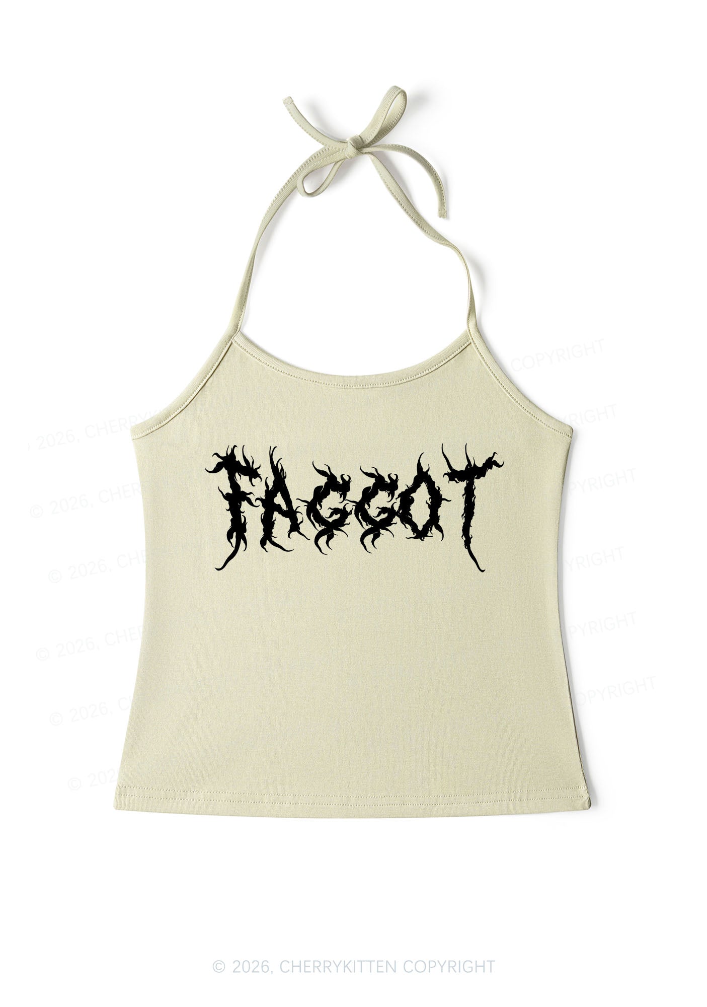 Punk Faggot Pride Y2K Halter Neck Cami Cherrykitten