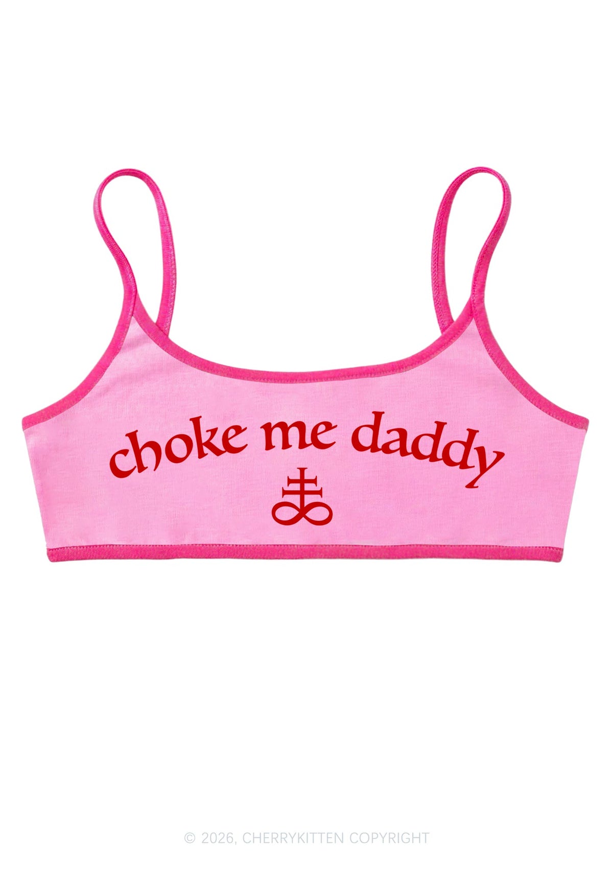 Choke Me Daddy Y2K Super Crop Cami Cherrykitten