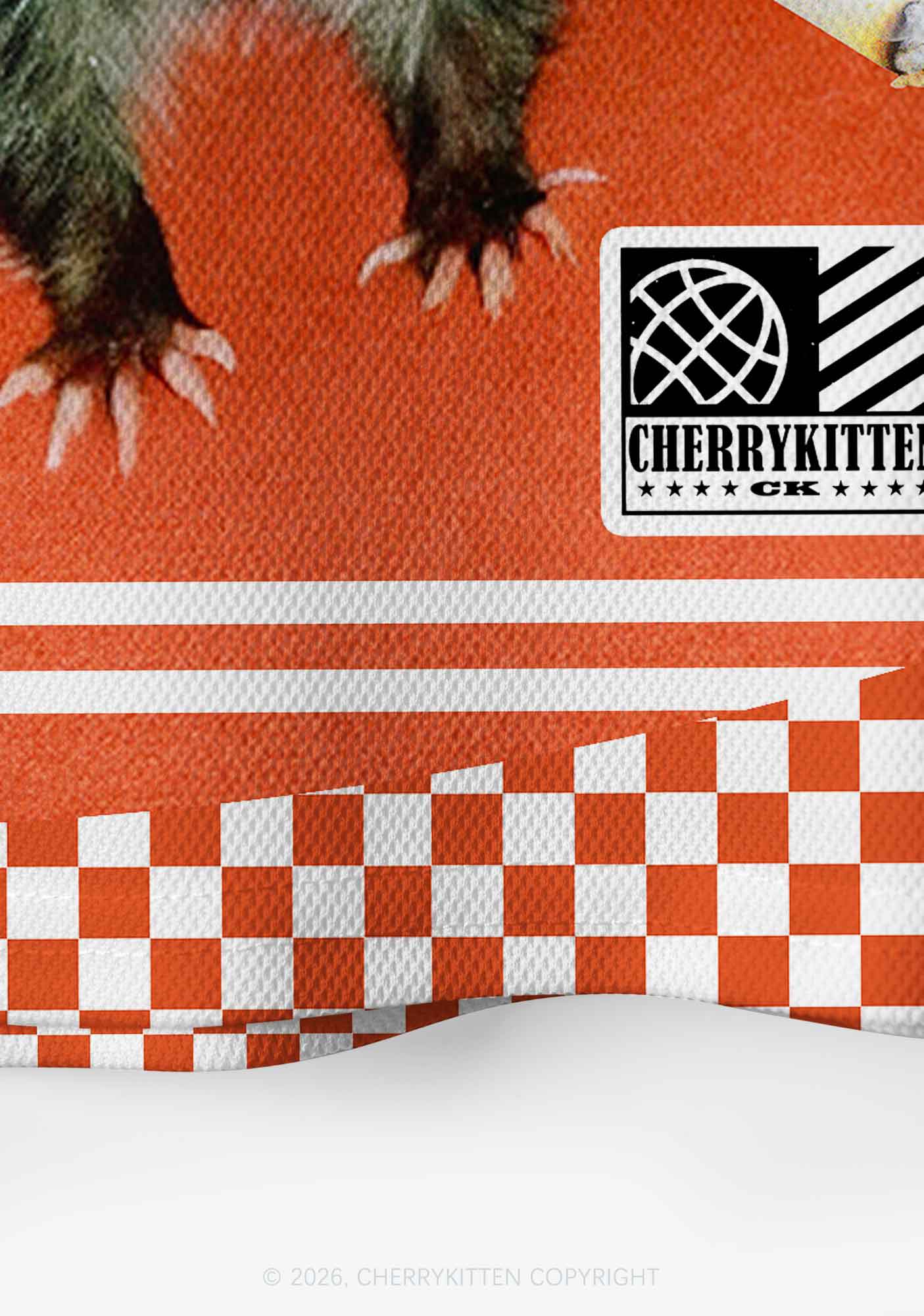 Smoking Badass Possum Y2K Crop Sport Jersey Shirts Cherrykitten