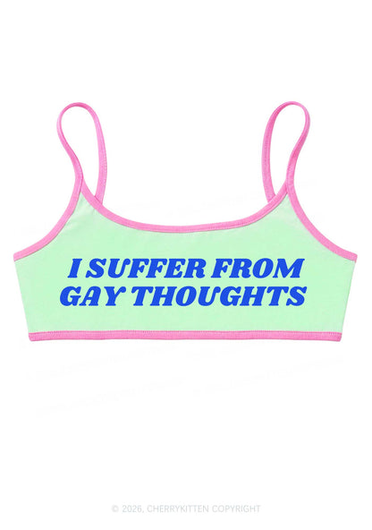 I Suffer From Gay Thoughts Pride Y2K Super Crop Cami Cherrykitten