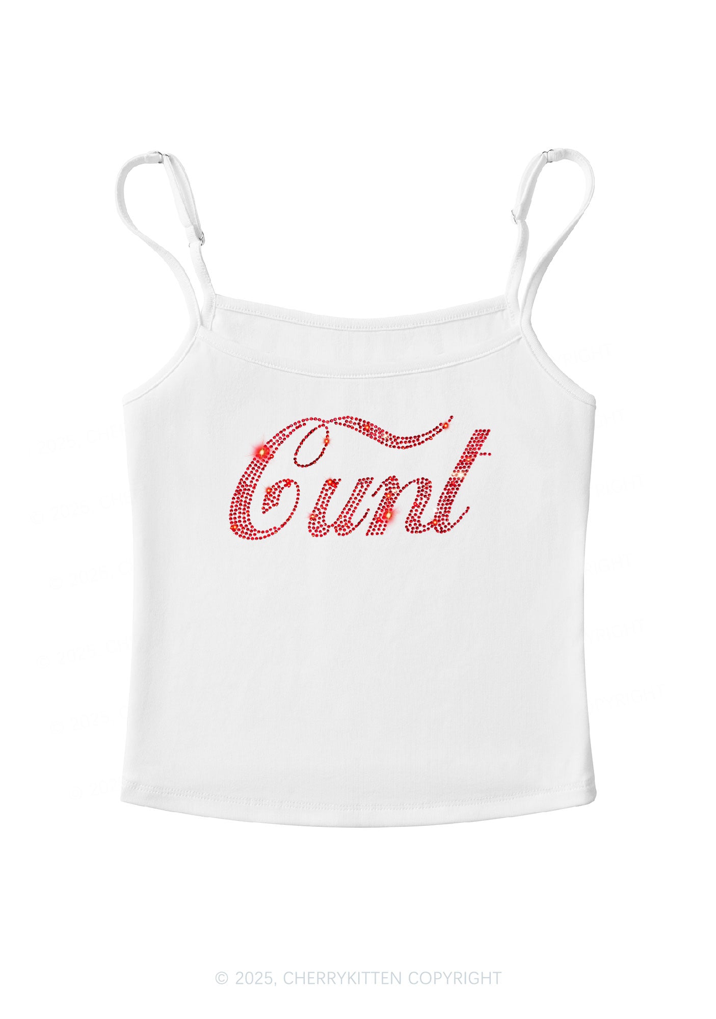 Rhinestone Special Cxxt Y2K Spaghetti Strap Cami Cherrykitten