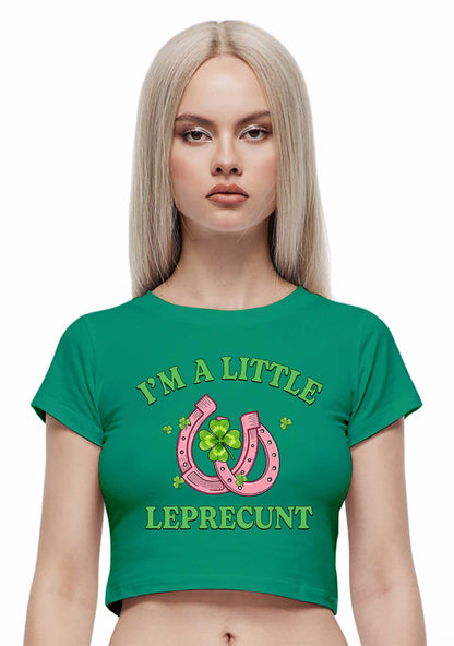 Im A Little Leprecxxt St Patricks Y2K Baby Tee Cherrykitten