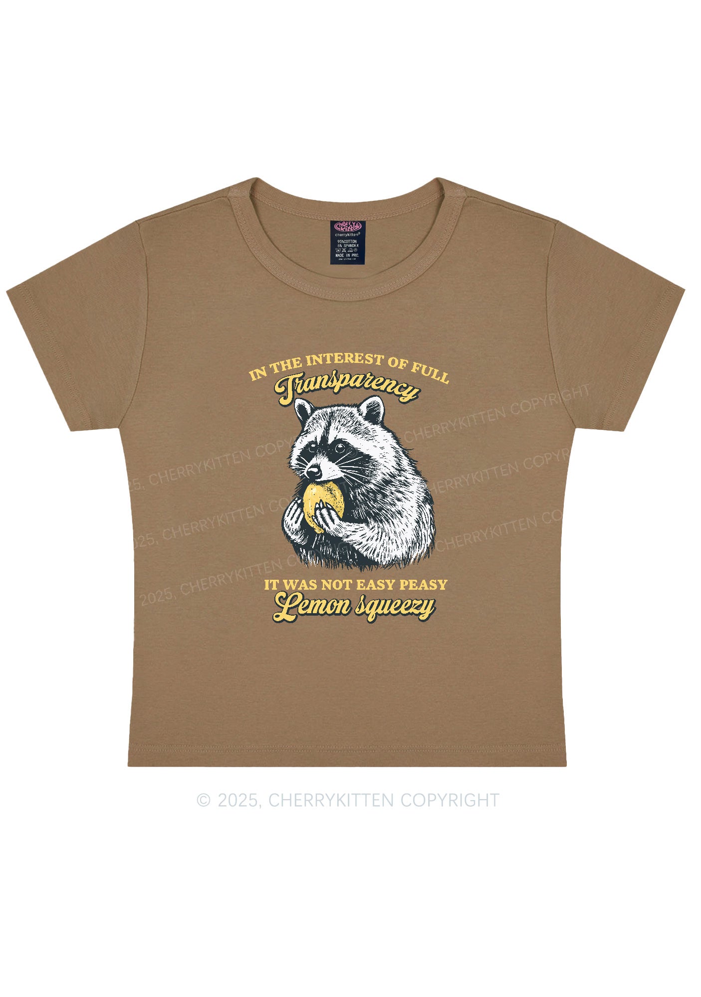 Transparency Lemon Squeezy Y2K Baby Tee Cherrykitten
