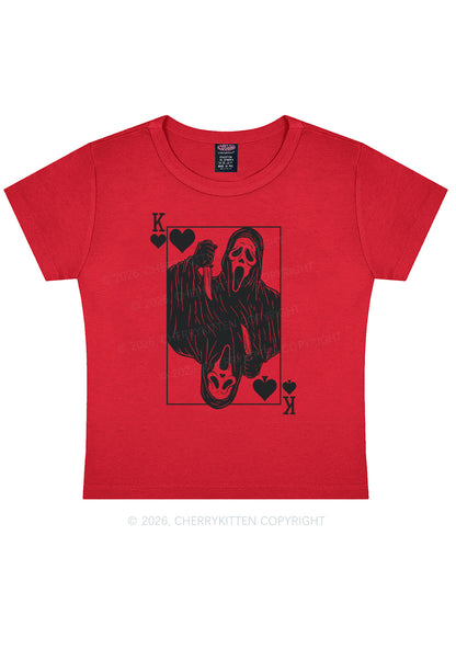 Halloween Knife Ghost Y2K Baby Tee Cherrykitten